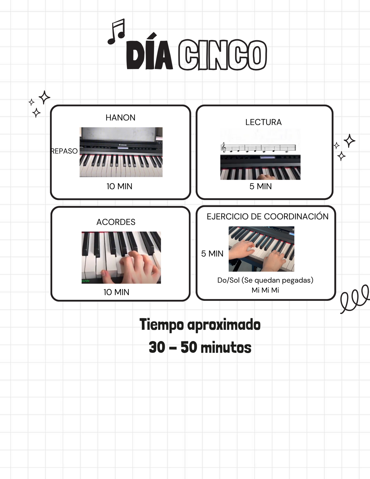 Reto de Práctica - Programa de estudio de dos semanas para piano